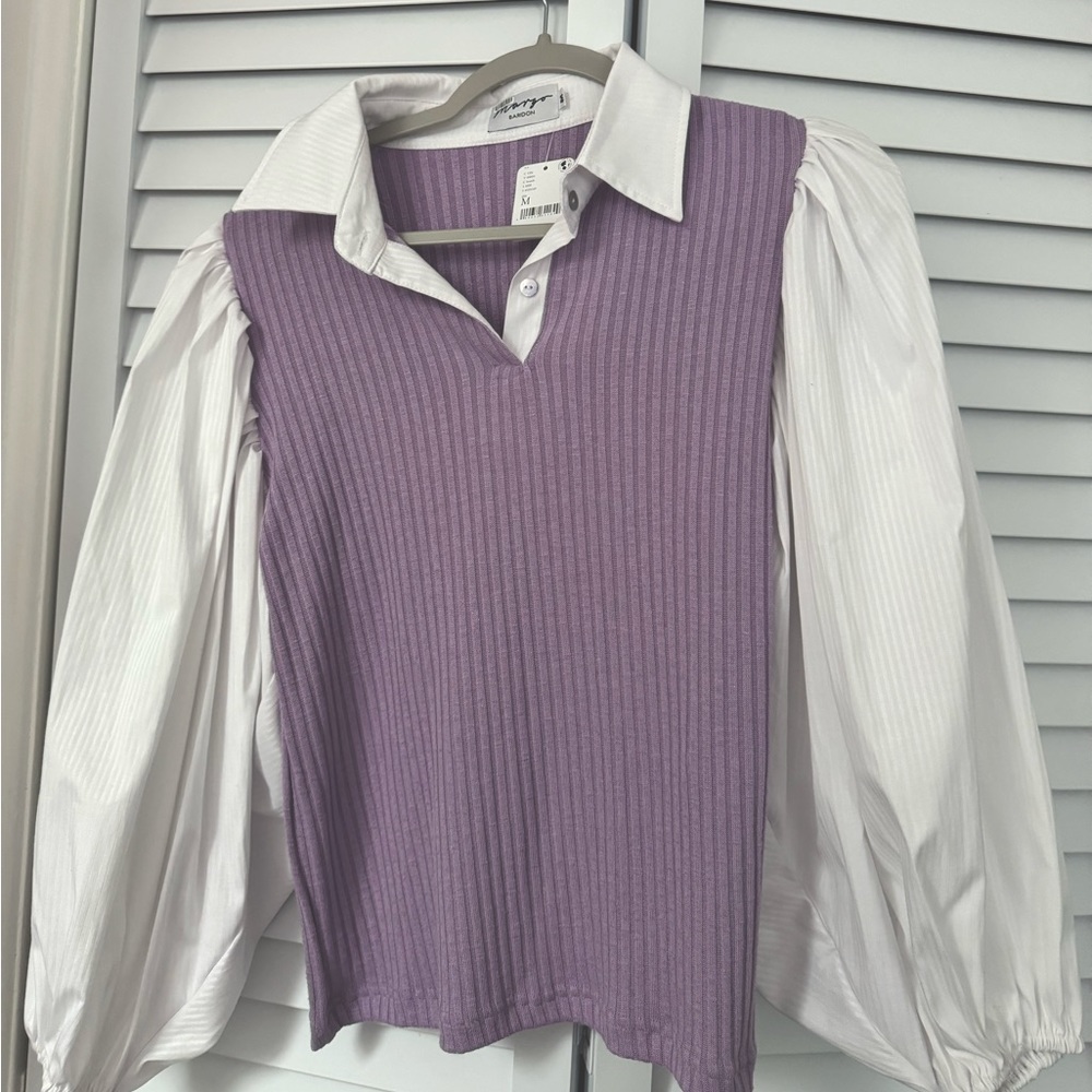 Free People Margo Sleeved Sweater Vest Top - Brand New